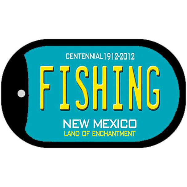 Fishing Teal New Mexico Wholesale Novelty Metal Dog Tag Necklace