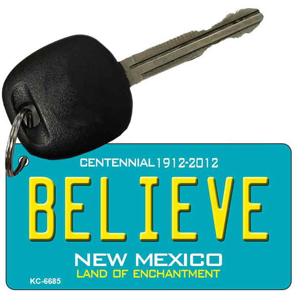 Believe Teal New Mexico Wholesale Novelty Metal Key Chain