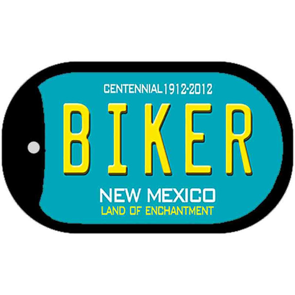 Biker Teal New Mexico Wholesale Novelty Metal Dog Tag Necklace