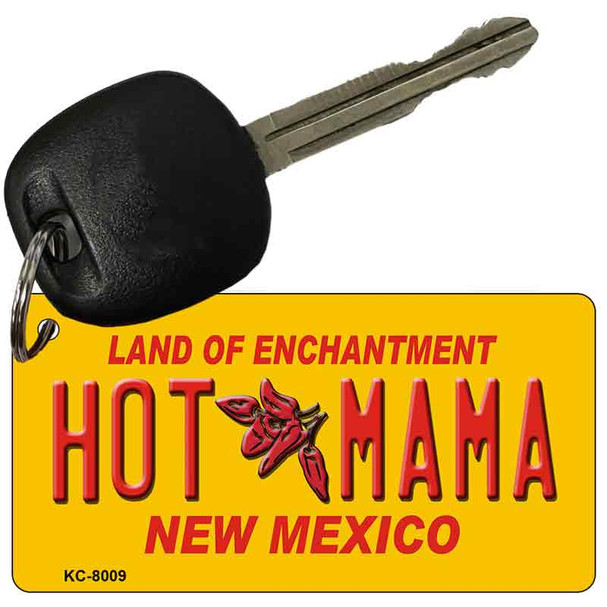 Hot Mama Yellow New Mexico Wholesale Novelty Metal Key Chain