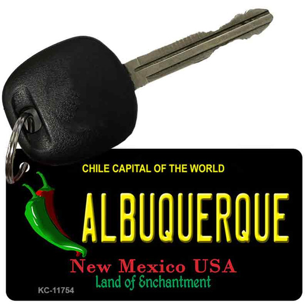 Albuquerque Black New Mexico Wholesale Novelty Metal Key Chain