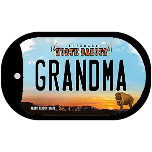 Grandma North Dakota Wholesale Novelty Metal Dog Tag Necklace