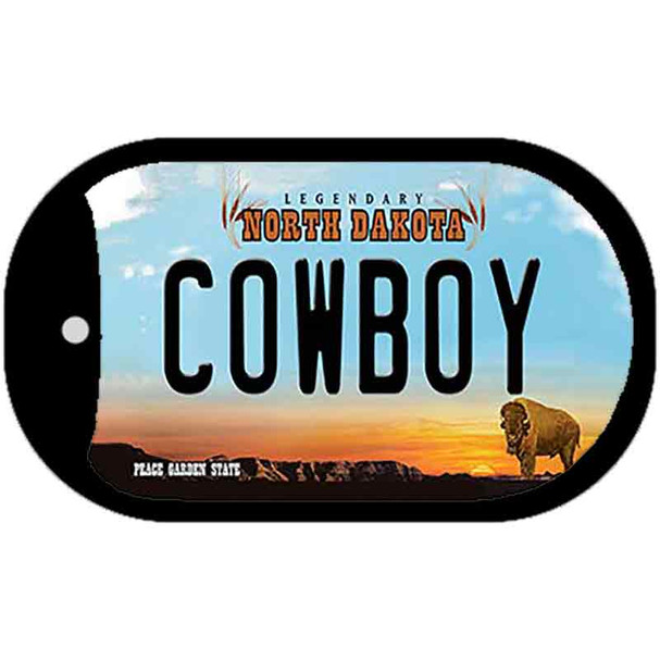 Cowboy North Dakota Wholesale Novelty Metal Dog Tag Necklace