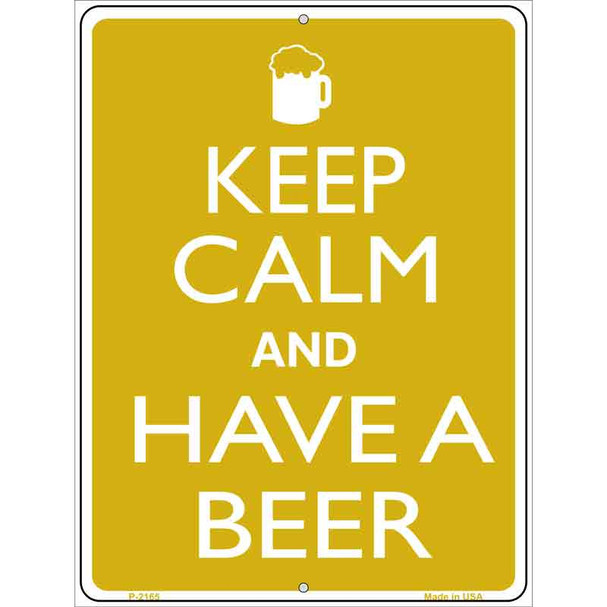 Keep Calm And Have A Beer Wholesale Metal Novelty Parking Sign