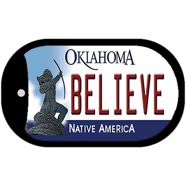 Believe Oklahoma Wholesale Novelty Metal Dog Tag Necklace