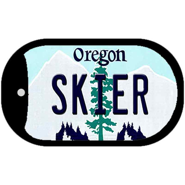 Skier Oregon Wholesale Novelty Metal Dog Tag Necklace