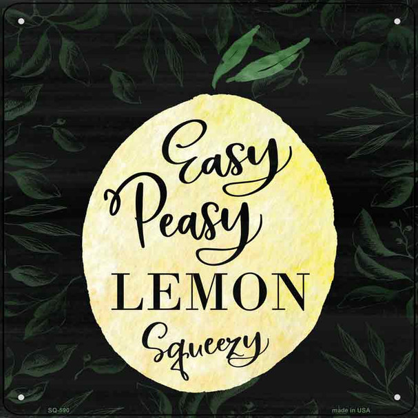 Easy Peasy Wholesale Novelty Metal Square Sign