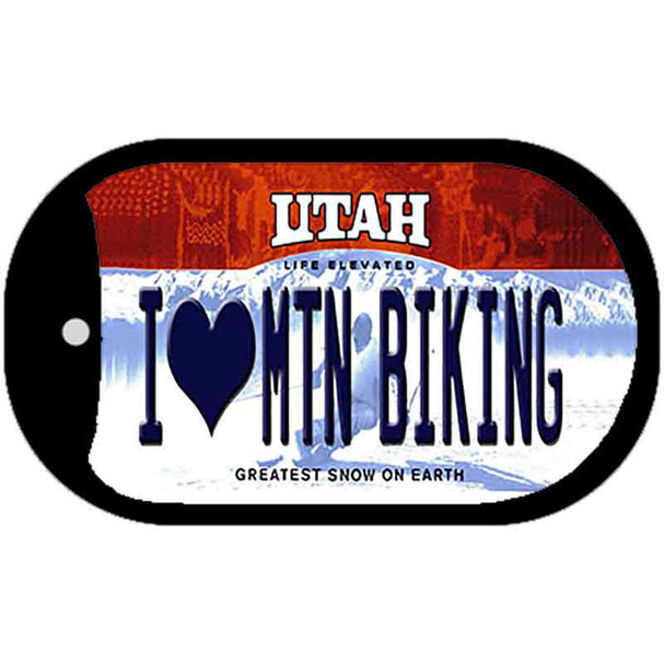 I Love Mtn Biking Utah Wholesale Novelty Metal Dog Tag Necklace