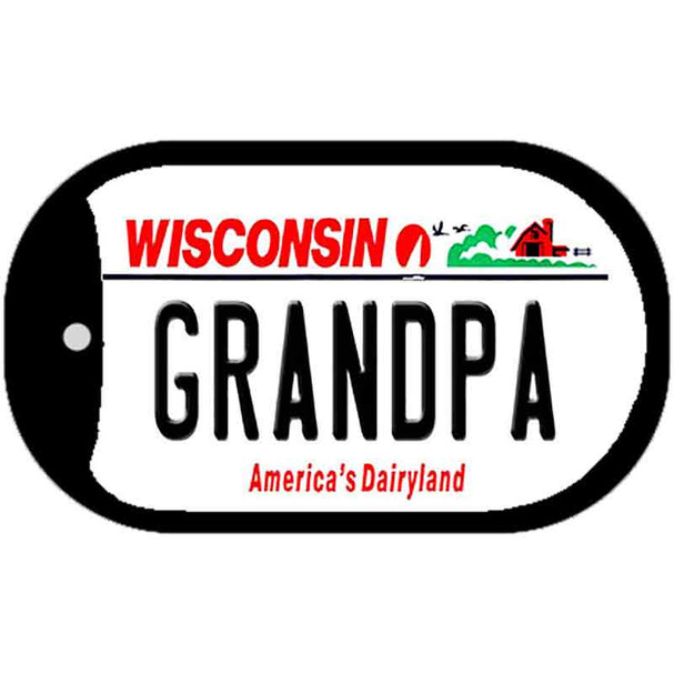 Grandpa Wisconsin Wholesale Novelty Metal Dog Tag Necklace