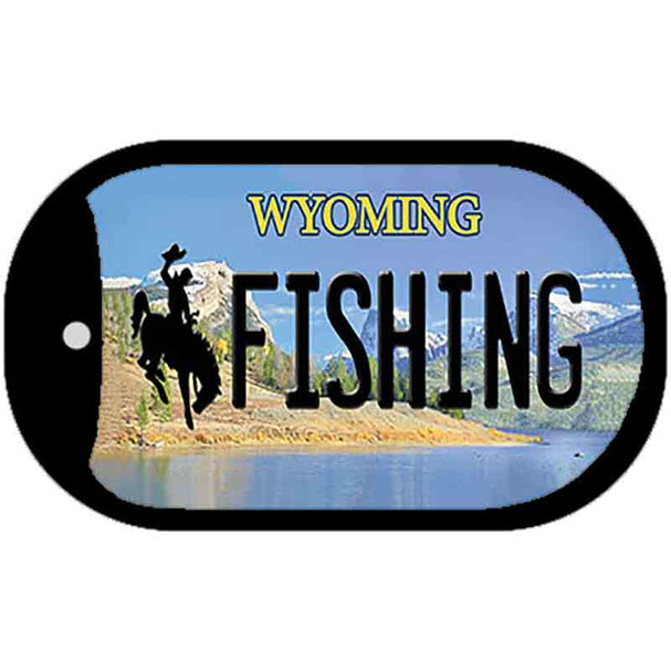 Fishing Wyoming Wholesale Novelty Metal Dog Tag Necklace