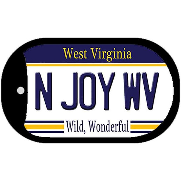 N Joy WV West Virginia Wholesale Novelty Metal Dog Tag Necklace