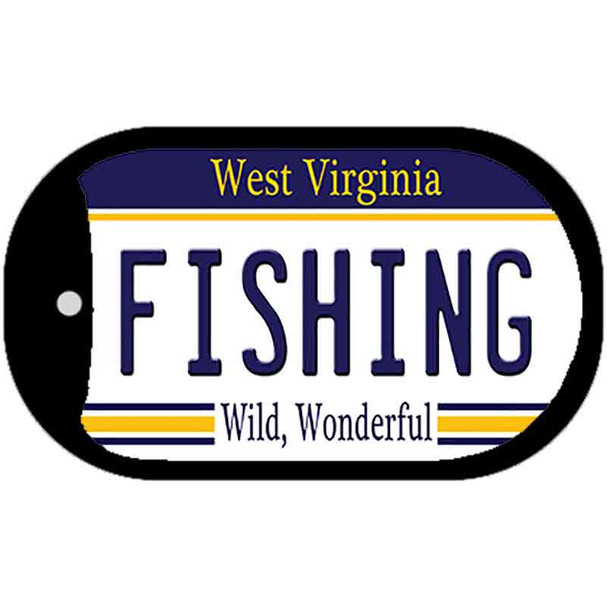 Fishing West Virginia Wholesale Novelty Metal Dog Tag Necklace