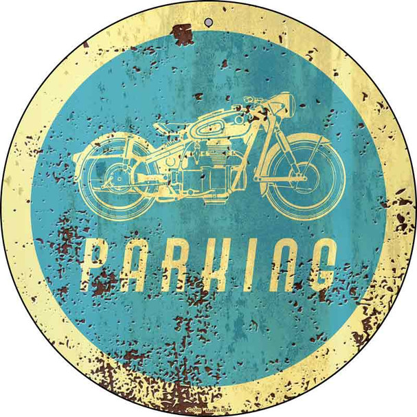 Motorcycle Parking Wholesale Novelty Metal Circular Sign C-1080