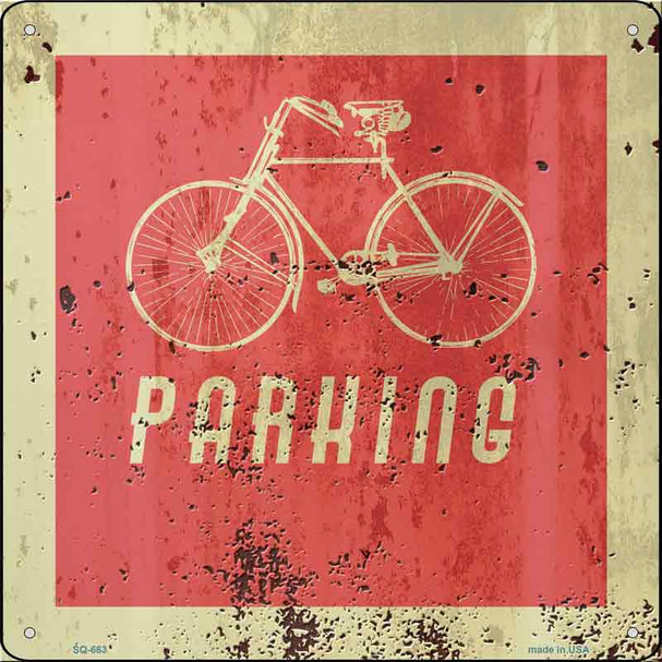 Bicycle Parking Wholesale Novelty Metal Square Sign