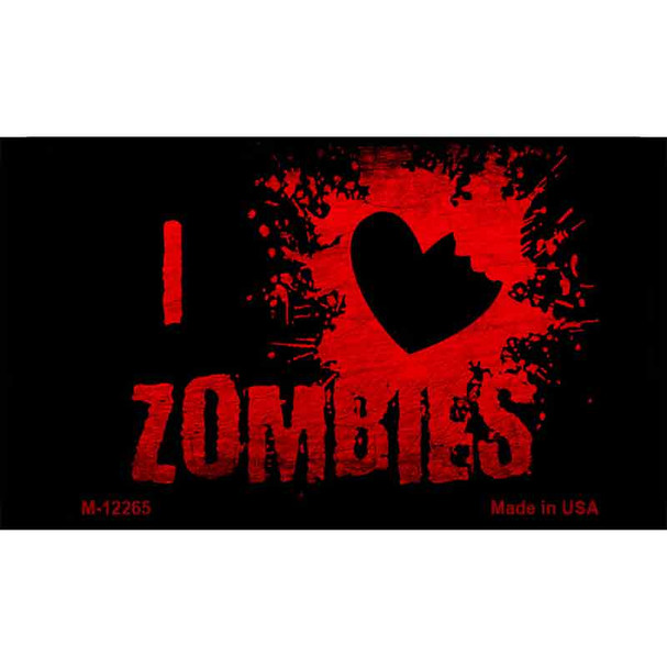 I Love Zombies Wholesale Novelty Metal Magnet M-12265