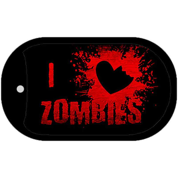 I Love Zombies Wholesale Novelty Metal Dog Tag Necklace