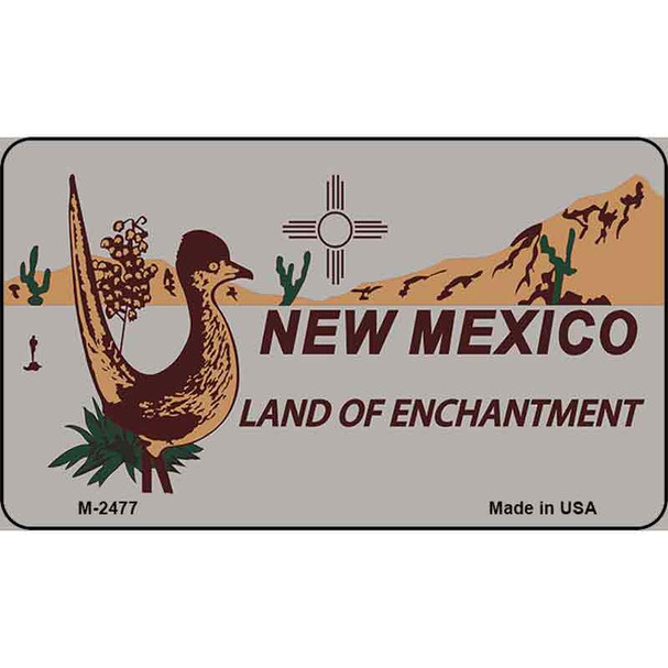 Roadrunner Gray New Mexico Wholesale Novelty Metal Magnet M-2477