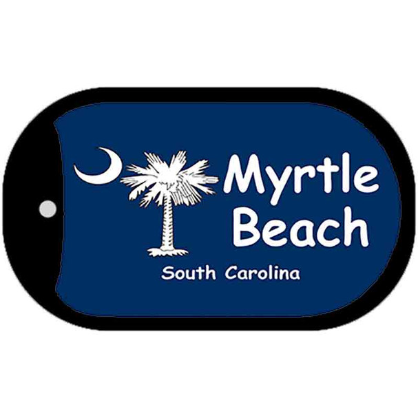 Myrtle Beach Blue Flag Wholesale Novelty Metal Dog Tag Necklace