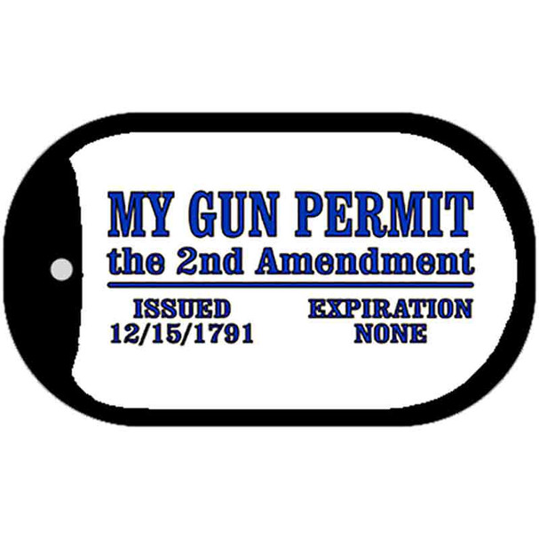 My Gun Permit Wholesale Novelty Metal Dog Tag Necklace