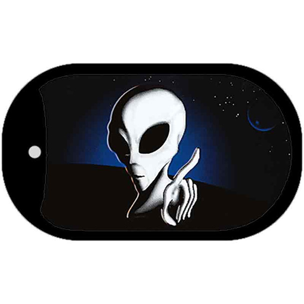 Space Alien Wholesale Novelty Metal Dog Tag Necklace