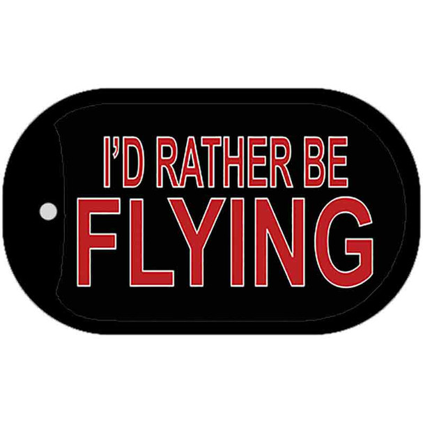 Id Rather Be Flying Wholesale Novelty Metal Dog Tag Necklace
