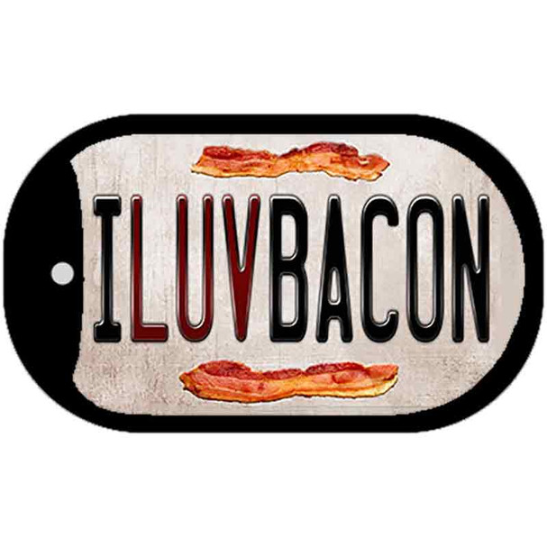I Luv Bacon Wholesale Novelty Metal Dog Tag Necklace
