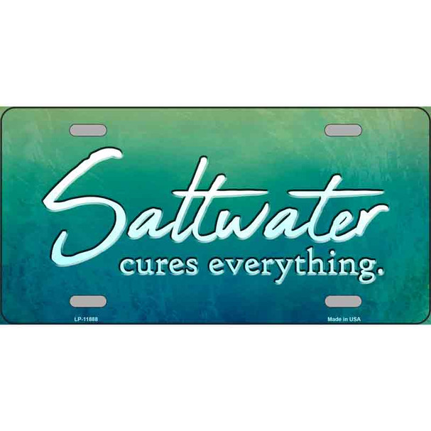 Saltwater Cures Everything Wholesale Novelty Metal License Plate