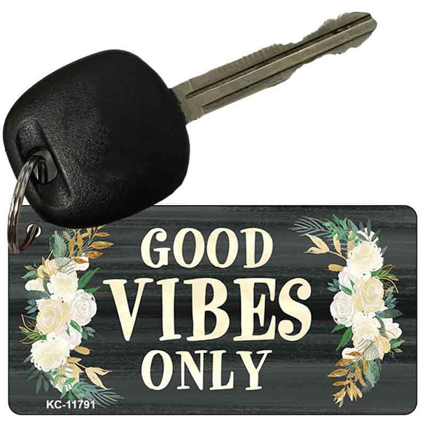 Good Vibes Only Wholesale Novelty Metal Key Chain