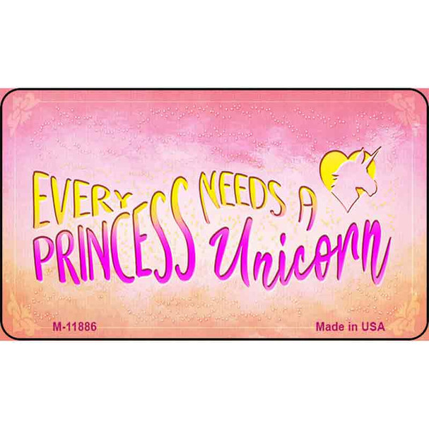 Princess and Unicorn Wholesale Novelty Metal Magnet M-11886