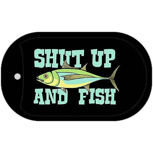 Shut Up and Fish Wholesale Novelty Metal Dog Tag Necklace