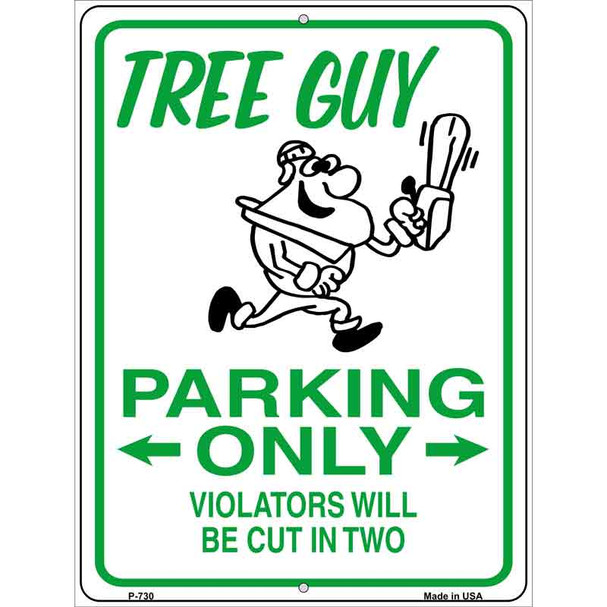 Tree Guy Parking Wholesale Metal Novelty Parking Sign