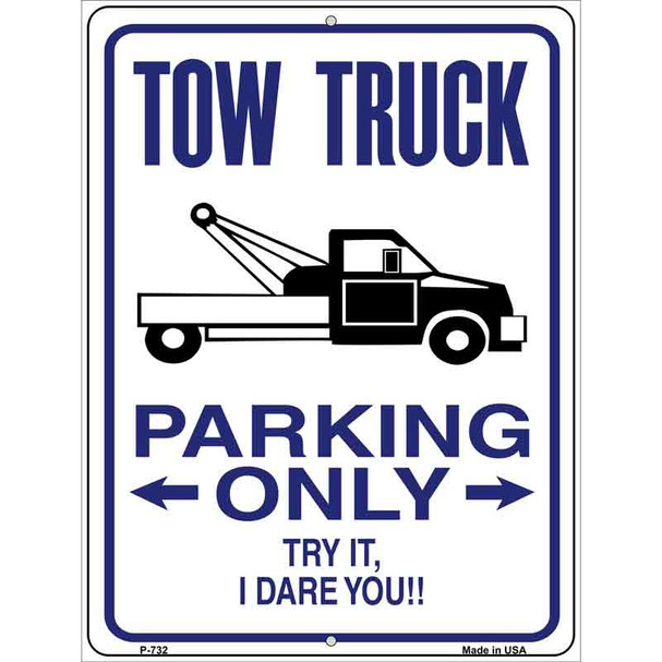 Tow Truck Parking Wholesale Metal Novelty Parking Sign