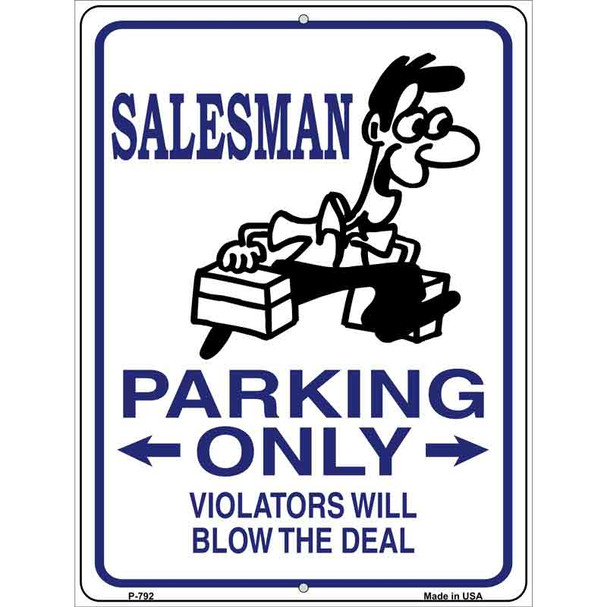 Salesman Parking Only Wholesale Metal Novelty Parking Sign