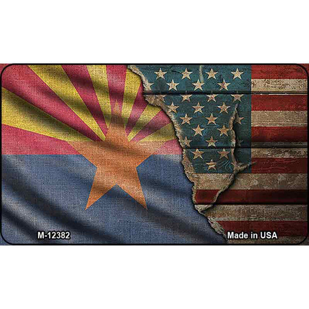 Arizona/American Flag Wholesale Novelty Metal Magnet M-12382