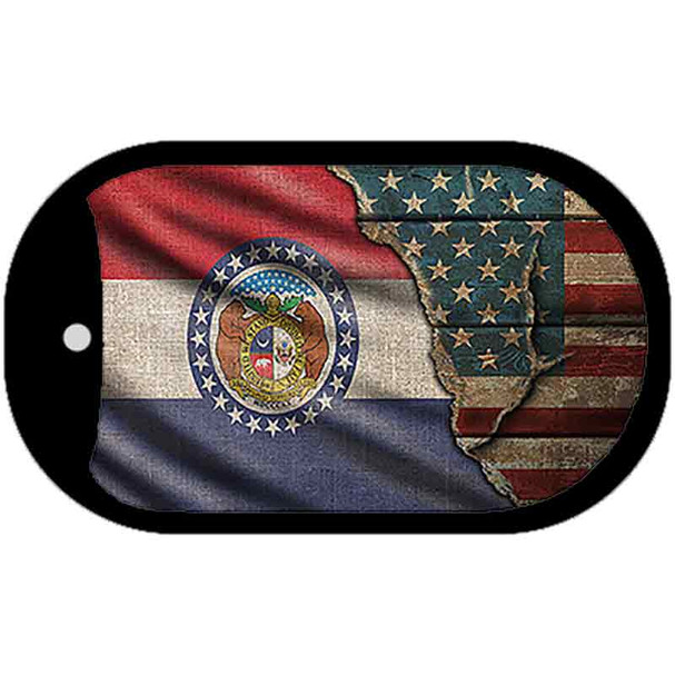 Missouri/American Flag Wholesale Novelty Metal Dog Tag Necklace
