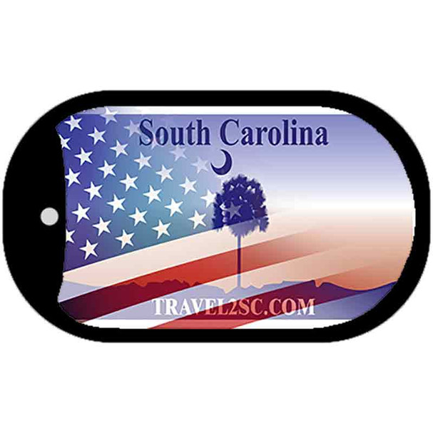 South Carolina Travel Plate American Flag Wholesale Novelty Metal Dog Tag Necklace