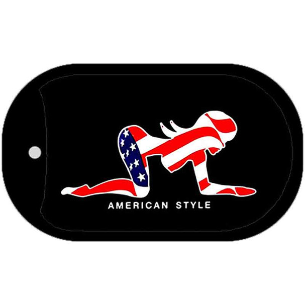 American Style Sexy Flag Pose Wholesale Novelty Metal Dog Tag Necklace