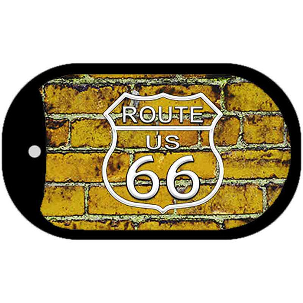 Route 66 Yellow Brick Wall Wholesale Novelty Metal Dog Tag Necklace