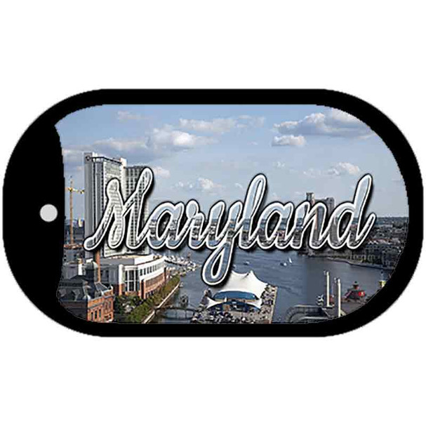 Maryland River Skyline Wholesale Novelty Metal Dog Tag Necklace