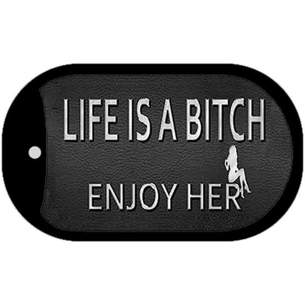 Life Is A Bitch Wholesale Novelty Metal Dog Tag Necklace