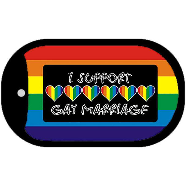 Support Gay Marriage Wholesale Novelty Metal Dog Tag Necklace