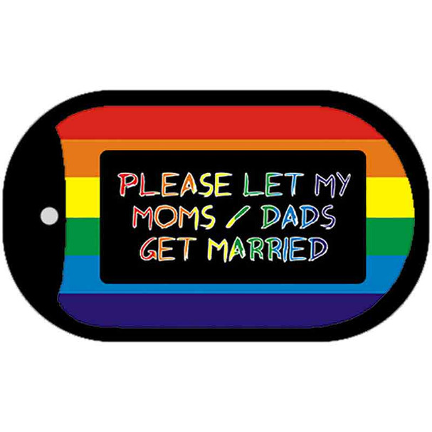 Get Married Rainbow Wholesale Novelty Metal Dog Tag Necklace