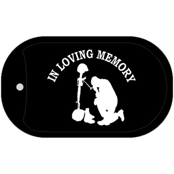 In Loving Memory Kneeling  Wholesale Novelty Metal Dog Tag Necklace