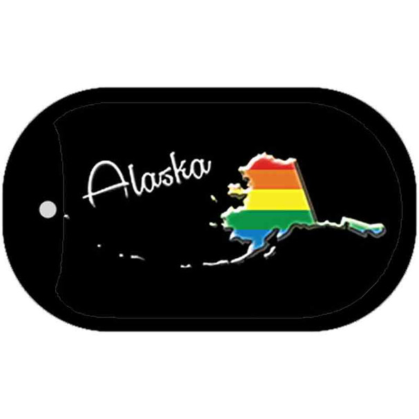 Alaska Rainbow State Wholesale Novelty Metal Dog Tag Necklace
