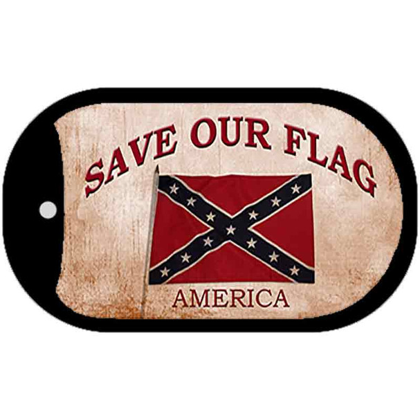 Save Our Flag Confederate Wholesale Novelty Metal Dog Tag Necklace