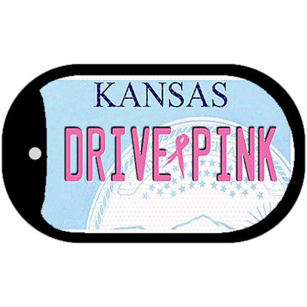 Drive Pink Kansas Wholesale Novelty Metal Dog Tag Necklace