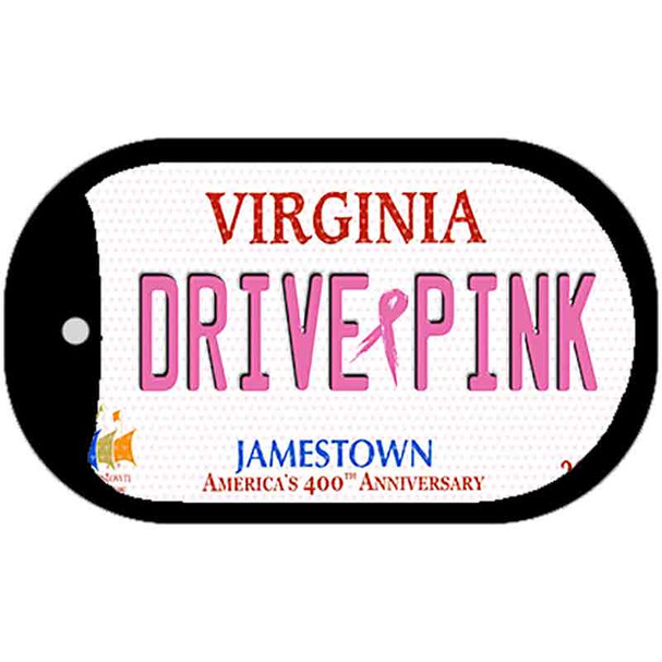 Drive Pink Virginia Wholesale Novelty Metal Dog Tag Necklace