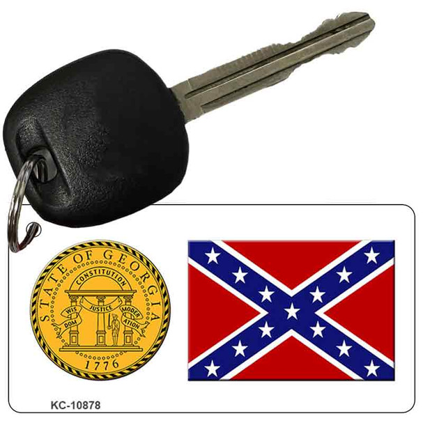 Confederate Flag Georgia Seal Wholesale Novelty Metal Key Chain
