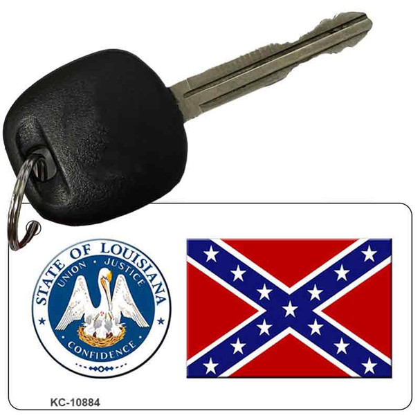 Confederate Flag Louisiana Seal Wholesale Novelty Metal Key Chain