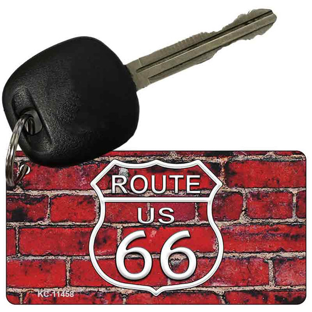Route 66 Red Brick Walll Wholesale Novelty Metal Key Chain